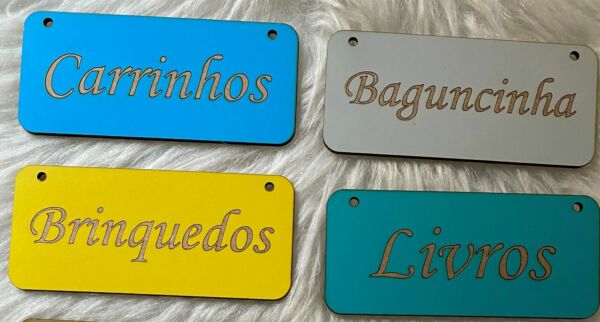 Plaquinha MDF para cestos e artesanatos - Image 4