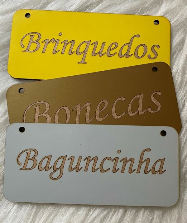 Plaquinha MDF para cestos e artesanatos - Image 3