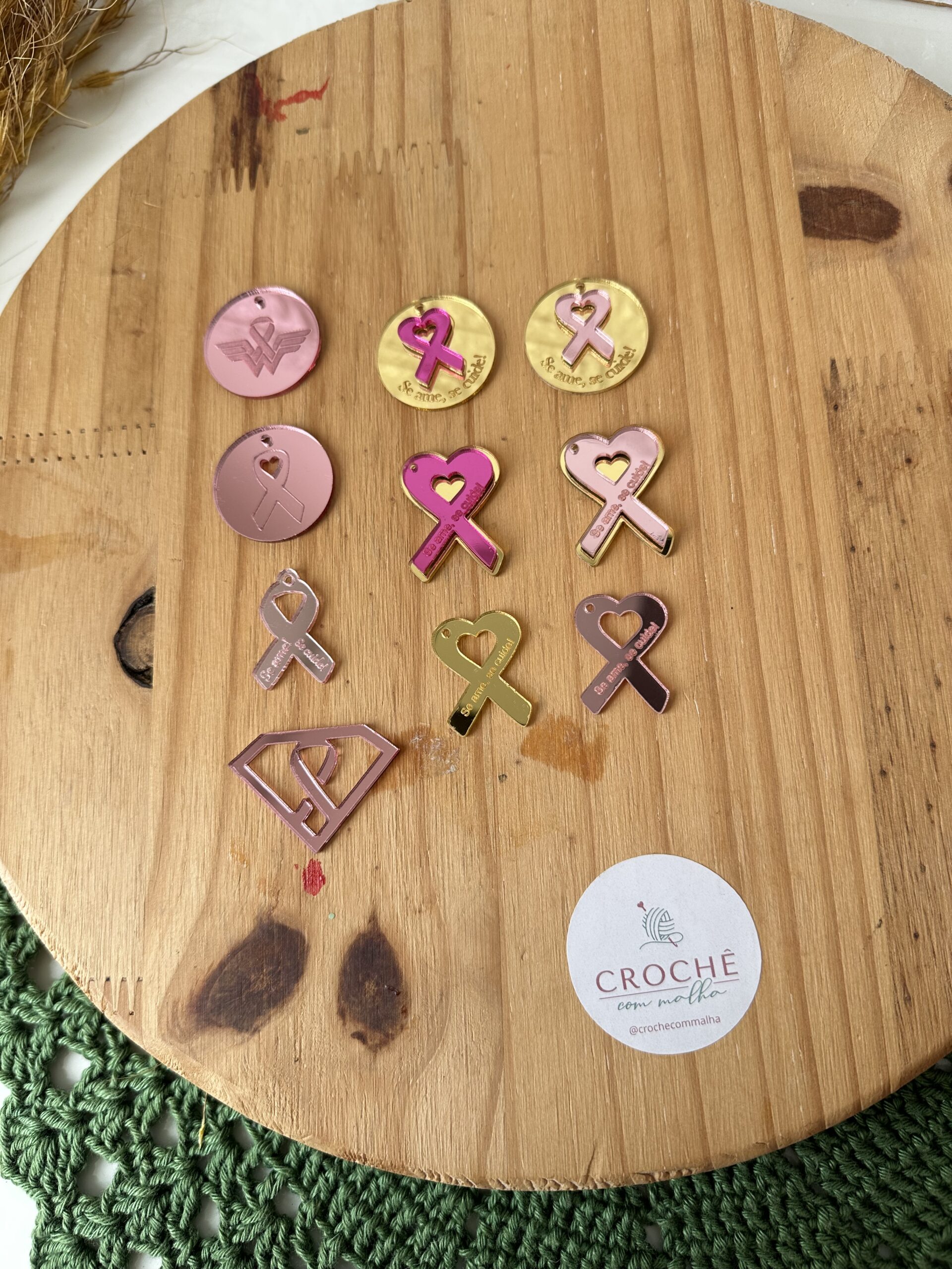 Pingente acrílico- Outubro Rosa/ Mulheres - Imagem 2