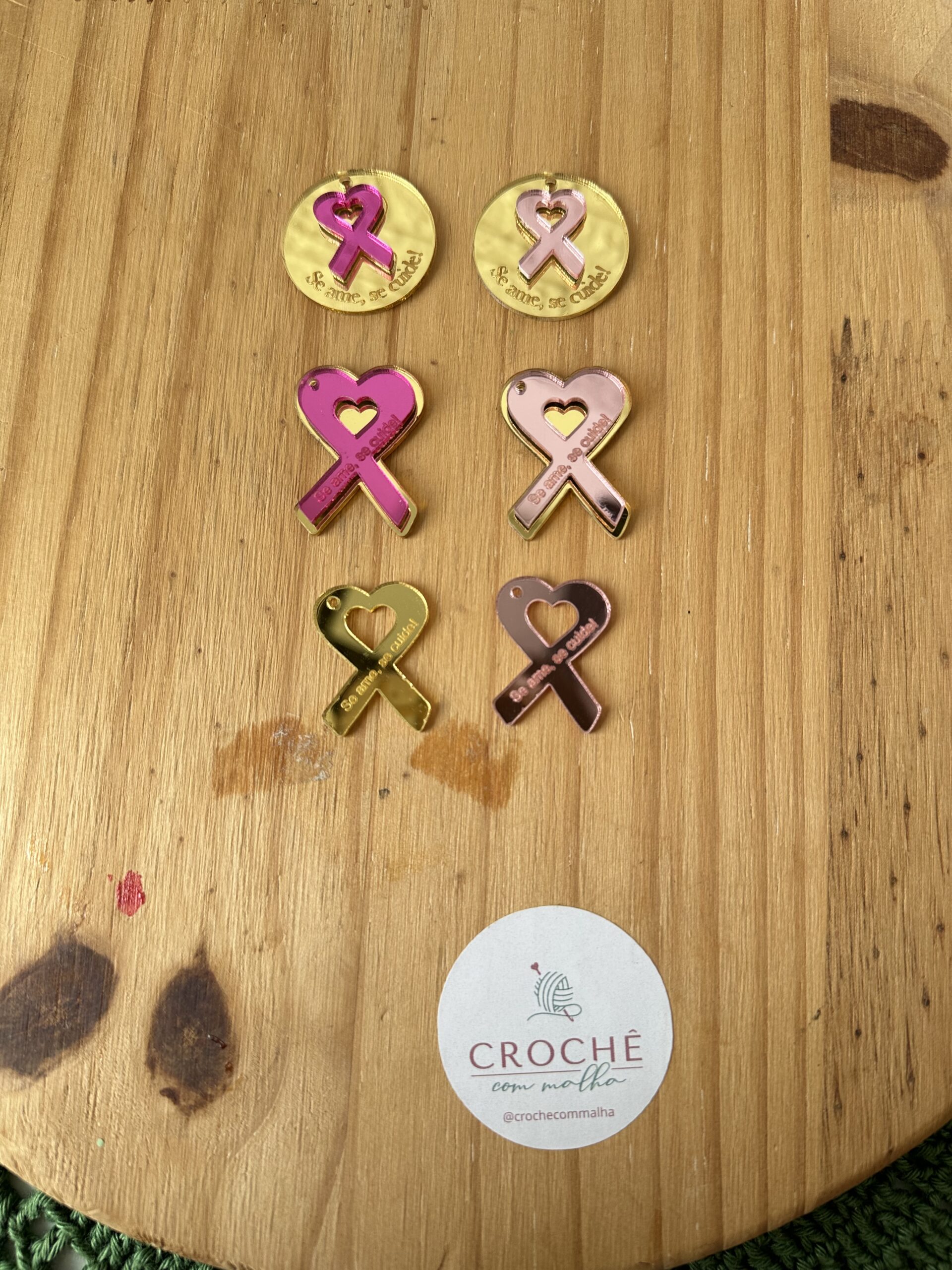 Pingente acrílico- Outubro Rosa/ Mulheres - Imagem 3