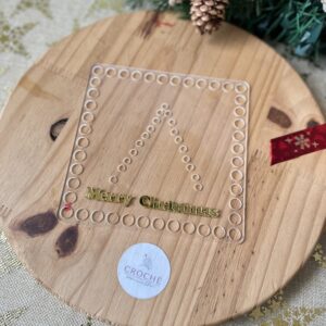 Base Quadrada Acrílica - Feliz Natal