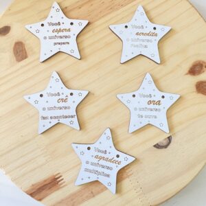 Pingentes Estrelas MDF