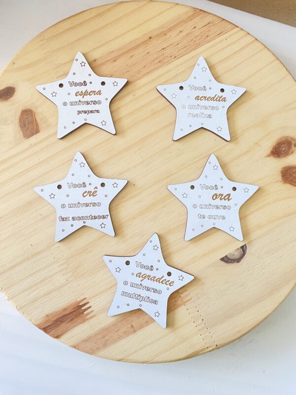 Pingentes Estrelas MDF