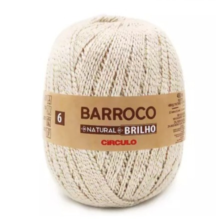 Barbante Barroco Natural Brilho 400g - Imagem 2
