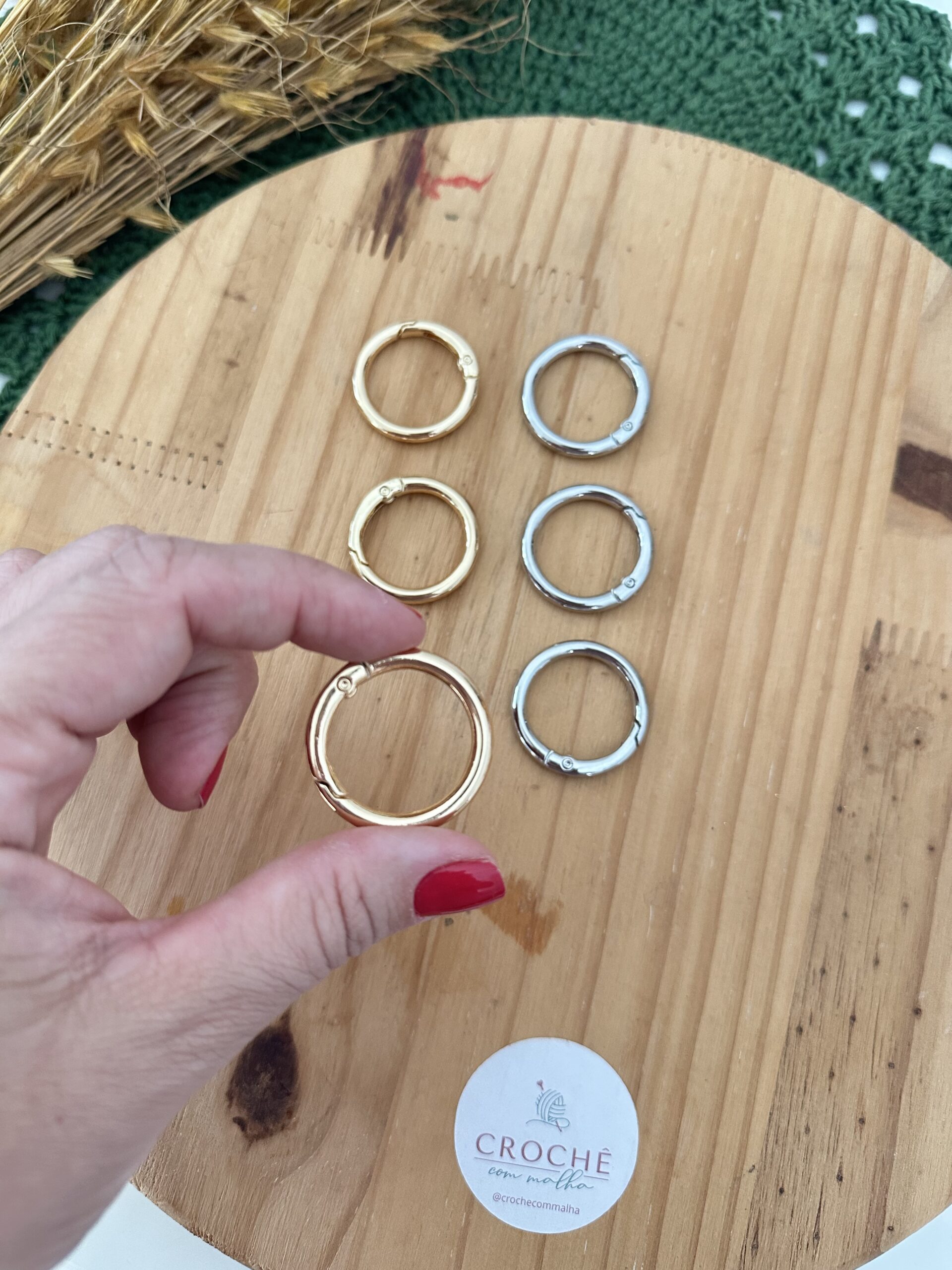 Argola Mosquetão 3,2cm (Par)