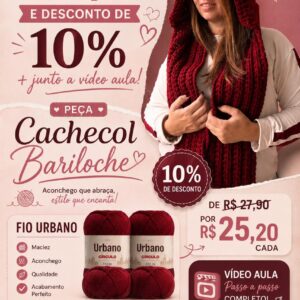 Kit Fio Urbano + Vídeo aula - Cachecol Capuz